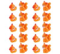 minkissy 20 Unidades Figuras de Animales de Resina Kawaii en Miniatura, Decoración de Escritorio y Ahorro de Espacio Diseño de Pequeño Mamífero Naranja para Casa de Muñecas y Mesa