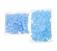 minkissy 200 Piezas Taza Del Anillo Del Tapas De Pigmento De Maquillaje Taza De Pigmento De Delineador De Ojos Contenedor De Maquillaje Tazas De Pigmento De Blue El Plastico