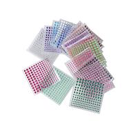 minkissy 24hojas Pegatinas Autoadhesivas Diy Para Rostro y Cuerpo Decoración Festiva De Colores