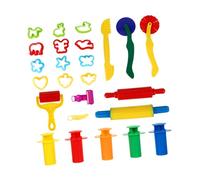 minkissy 25 piezas Kit de Herramientas de Plastilina Moldes y Extrusores Accesorios para Manualidades de Arcilla Coloreada Herramientas Educativas para Clases y Creatividad