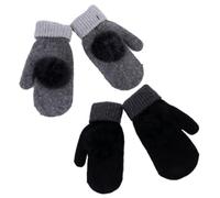 minkissy 2pares Guantes Invierno Lana Polar Térmicos Mujer Manoplas De Invierno