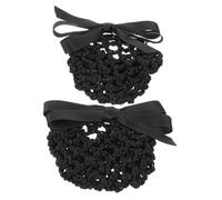 minkissy 2piezas Accesorios Profesionales Cabello Redes Con Lazo Transpirable Pinzas De Malla Antideslizantes Para Mujeres Para Enfermeras Azafatas Formales