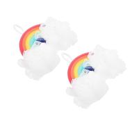 minkissy 2piezas Bolas De Baño Exfoliantes y Limpiadores De Flor De Baño Flexible Diseño De