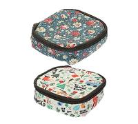 minkissy 2piezas Bolsa Portátil Menstrual Unidades Porta Toallas Sanitarias Monedas Tarjetas Mini Billetera