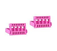 minkissy 2piezas Caja De Almacenamiento Para Herramientas De Manicura Organizador Portátil Para Accesorios De Uñas Estuche Duradero y Ligero Color Rosa Para Uso Profesional o Doméstico
