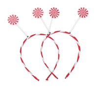 minkissy 2piezas Diadema Navideña de Piruleta Accesorios para Disfraces de Dulces Tocado para Fiesta Infantil Diadema Bicolor de Acrílico para Baile Navideño y Halloween