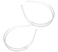 minkissy 2piezas Diademas De Gemas De Imitación Coronas De Princesa Elegantes Para Boda Accesorios Brillantes Cabello De Mujer Para Peinados De Novia y Tocados De Boda