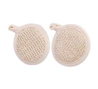 minkissy 2piezas Esponja Corporal Natural Reutilizable Luffa Estropajo Mango Exfoliante Corporal Para Ducha y Baño