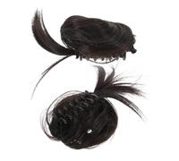 minkissy 2piezas Extensiones De Pelo Postizo Moño Rizado Para Mujeres Pieza Para Moño Pinza Volumen Fácil De Usar Sujeción Fuerte Suave Cabello