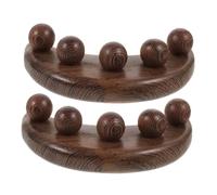 minkissy 2piezas Masajeador Facial de Madera Cuentas Herramienta Gua Sha Masajeador de Cabeza para Masaje Facial Puntos de Acupuntura Casa