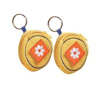 minkissy 2piezas Mini Monedero para Niñas De Monedero Pequeño con Diseño De Dibujos Animados Bolsito De con Llavero Kawaii El Bolso Color Amarillo