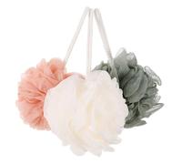 minkissy 3 Bolas De Ducha Exfoliantes De Malla Pelota De Baño Ecológica De Pe Con Cordón Para Colgar Colores Surtidos