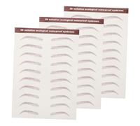minkissy 3 Hojas Parche Para Cejas De Tatuajes Temporales Para Cejas Postizas Autoadhesivos Impermeables Realistas Para Maquillaje