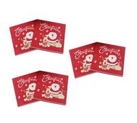 minkissy 3 Juegos De Servilletas De Papel De Pulpa De Madera Con Diseño De Papá Noel Decoraciones Navideñas Únicas Para Fiestas 20 Unidades X 3