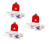 minkissy 3 Juegos kit medico portatil botiquín para casa emergency kit botiquin primero auxilios kit de primeiros socorros kit sobrevivencia botiquín médico Kit de primeros auxilios rojo