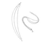 minkissy 3 Pares encantos para zapatillas de deporte nombre cadenas con cuentas Hechizas oro joyería occidental para mujer vaquera encantos de cordón encantos de zapatillas pedrería Plata