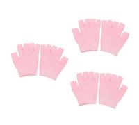 minkissy 3 Pares Guantes Hidratantes En Gel Guantes Algodón Para Manos Secas Mitones Niños Guantes Para Suavizar Las Manos Suave Proteccion Tejido Punto Gel Para La Piel Perder Rosa