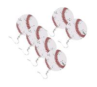 minkissy 3 Pares Pendientes de béisbol retro Pendientes para mujeres pendientes colgantes de béisbol tema deportivo pendientes de estilo deportivo Joyas de baloncesto para mujeres cuero