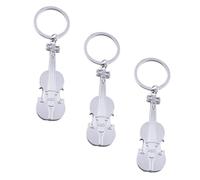 minkissy 3 Piezas Abrebotellas de Violín Creativo de Adorno Musical para Claves y Bolsos Decoración Práctica y Resistente