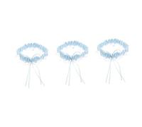 minkissy 3 Piezas azul novia Accesorio banda cordón arco nupcial para la boda yandere simulador cosplay paseo ligas de encaje de de mujer
