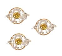 minkissy 3 Piezas Broche En Forma De Dragón Broche Para Mujer Broche De Dragón Decoración Broche Para La Ropa Broches Decorativos Broche De Mujer Pasador De Dragón Alfiler Dorado Diamante