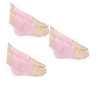 minkissy 3 Piezas Calcetines Mujer Calcetines De Talón De Gel Hidratante Perder Universal Flores