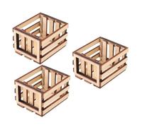 minkissy 3 Piezas Cestas Miniatura Decorativas de Canastos Pequeños para Casa de Muñecas Accesorios de Almacenamiento Mini Contenedores para DIY y
