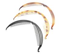 minkissy 3 Piezas Clips de cabello peine para el cabello pequeño clip de plátano pinza de pelo de de caballo producto francia clip de plátano redondo ordenador personal