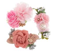 minkissy 3 piezas Clips para Cabello de Niña con Flores Falsas y Perlas Accesorios de para Cumpleaños y