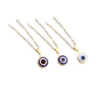 minkissy 3 Piezas Collar de Ojos Turcos con Colgante de Azul Joyería Unisex Amuleto de Protección Cadena de para Color Aleatorio