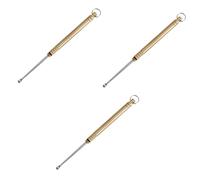 minkissy 3 Piezas Cuchara de oreja de aleación de titanio herramientas de eliminación de cerumen recogedor de orejas LED cuidado personal earwax removal limpiador de cera de oído portátil
