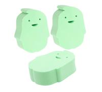 minkissy 3 Piezas Esponjas de Baño para Recién Nacidos Forma de Pingüino Esponjas de Lufa Suaves Baño de Bebés Natural para Ducha