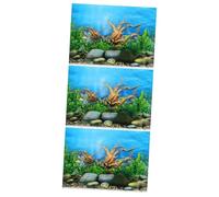 minkissy 3 Piezas Fondo del Acuario telón de Fondo de la Planta bajo el Agua Oceano Pegatinas pecera Ornamento Foto del Acuario Etiqueta engomada del Tanque de Peces Tridimensional Apliques