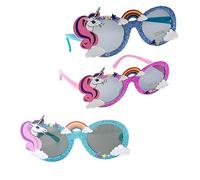 minkissy 3 Piezas Gafas De Fiesta Gafas Para Chicas Ultravioleta Divertido Conformado Ligero Lentes Chicos Cosplay Delirio Unicornio Suministro De Fiesta De Cumpleaños Color Aleatorio