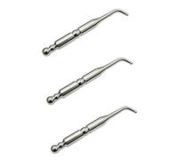 minkissy 3 Piezas Masajeador Pluma De Punto De Bolígrafo Punto De La Oreja Sonda De Oído Curvada Sonda De Punto Corporal Sonda De Punto De Oído Silver Inoxidable