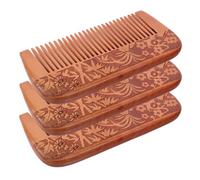 minkissy 3 Piezas Peineta De Madera Maciza Natural Peine Para El Cuidado Del Cuero Cabelludo Peine Para Desenredar El Cabello Peine Para Masaje Del Cuero Cabelludo Peine Desenredante Peines