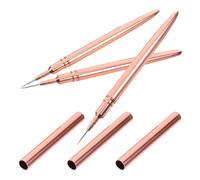 minkissy 3 Piezas Pluma De Dibujo De Arte De Uñas Lápiz De Aceite De Cutícula Para Uñas Etiqueta Engomada Del Clavo Estampador De Uñas Taladro De Uñas Cinta Golden Prohibición De