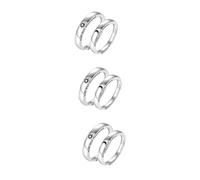 minkissy 3 Series Anillo Abierto Sol Y Joyería Anillos De Propuesta Anillos De Promesa Anillos Abiertos Para Mujer Anillos De Boda Para Novia Para Y Para Él 2 piezas x 3