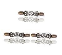 minkissy 3 Series Presilla Para El Cuello Color Plateado Clips Estirador Suéter Cincha Elegante Para Mujeres Delicada Hebilla De Cárdigan Pinzas Para Cárdigan Aleación De Zinc 2 Piezas X 3