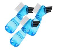 minkissy 3piezas Cepillo Dental Mini Hogar Unidades Limpiador De Aparatos Doble Cara Para Dentaduras Postizas