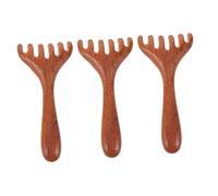 minkissy 3piezas Rastrillo de Masaje de Seis Garras Herramientas de Madera Gua Sha para Masaje Relajante de Cabelludo Cuello y Hombros para Uso Doméstico