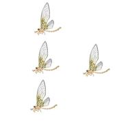 minkissy 4 Broches De Esmalte Para Mujer Broches De Animales Broche De Solapa Broche De Libélula Clips De Broche Broche De Esmalte Chapado En Oro De 18 Quilates