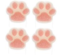 minkissy 4 esponjas limpiadoras faciales para bebé, esponja de baño, facial para bebé, de para niños, de para niños, garra de oso recién nacido, 4 unidades