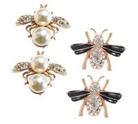 minkissy 4 Piezas Aderezo Para Zapatos De Abeja Pinzas Decorativas Para Zapatos Clips De Zapatos De Mujer De Plata Hebilla Encantos Para Niñas Andar a Tropezones Moda Metal