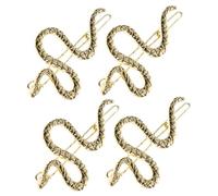 minkissy 4 Piezas Cipa de cabello en forma de S serpiente de pelo pasador de flor para el cabello clips de garra de cabello para niñas tocado de medusa aleación Golden
