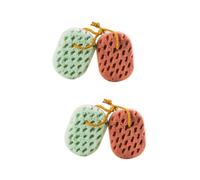 minkissy 4 piezas de cepillo adelgazante corporal esponja de lufa esponja corporal dispensador de champú de espuma de mar de bebé para baño s es estropajos esmerilados