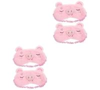 minkissy 4 Piezas De Máscara De Ojos De Felpa Banda Elástica Venda De Los Ojos De Felpa Cubierta De Para Dormir Recortador De Pelo De Nariz En El Lindo Cubierta De Ojos