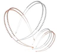 minkissy 4 Piezas diadema de de imitación pañuelo Horquilla diademas brillantes para mujer women delirio accesorio para el cabello de las mujeres diademas para mujeres aleación