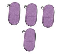 minkissy 4 Piezas Equipo Elevar Caja De Refrigeración Instante Bolsas Médico Estuche De Viaje Más Fresco Champú y Acondicionador De Viaje Caso Hielera Médica De Viaje Púrpura Tela Oxford