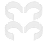 minkissy 4 Piezas Hebilla de Soporte Flexible para Barra de Cortina de Plástico Blanco, Protección para -28 Mm, Adecuado para Proyecto DIY de Cortinas